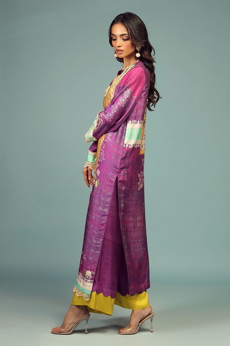 Wardha Saleem | Luxury Pret Traditional Wear | JHAROKA SHIRT WITH DUPATTA ( 2 PC) by Wardha Saleem - Designer Dress - Type: Ladies Clothes - Available at Libayah - 100% Original