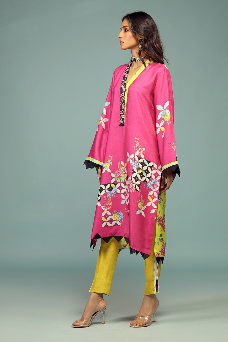 Wardha Saleem | Luxury Pret Traditional Wear | SHIKARGAH SHIRT WITH DUPATTA ( 2 PC) by Wardha Saleem - Designer Dress - Type: Ladies Clothes - Available at Libayah - 100% Original