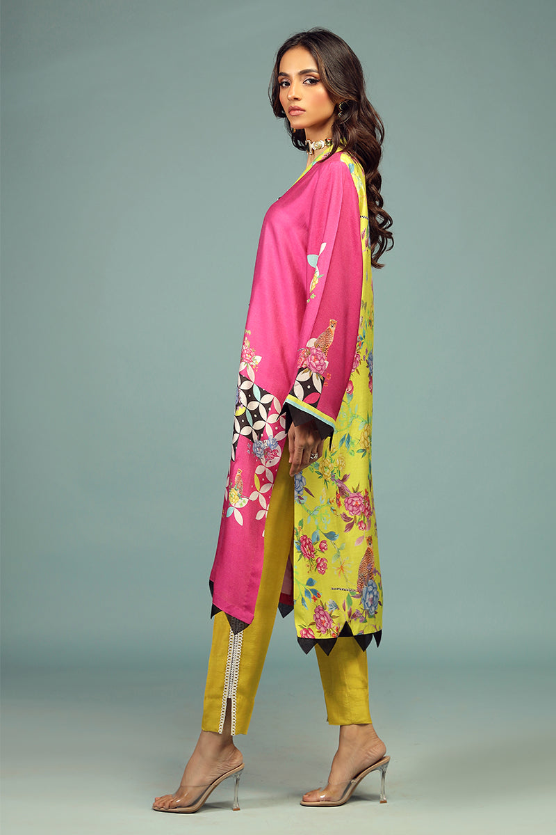 Wardha Saleem | Luxury Pret Traditional Wear | SHIKARGAH SHIRT WITH DUPATTA ( 2 PC) by Wardha Saleem - Designer Dress - Type: Ladies Clothes - Available at Libayah - 100% Original