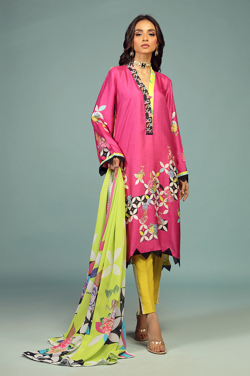 Wardha Saleem | Luxury Pret Traditional Wear | SHIKARGAH SHIRT WITH DUPATTA ( 2 PC) by Wardha Saleem - Designer Dress - Type: Ladies Clothes - Available at Libayah - 100% Original