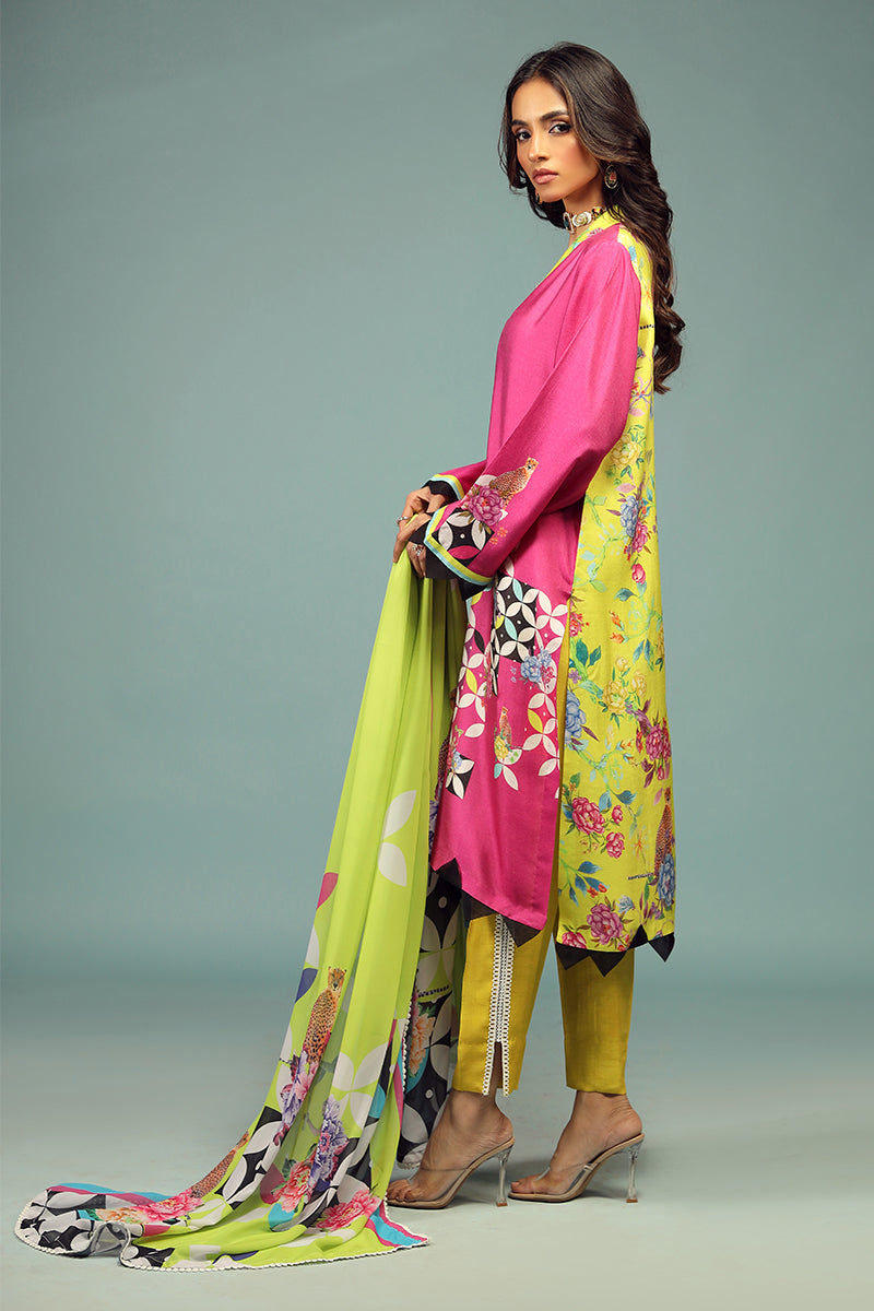 Wardha Saleem | Luxury Pret Traditional Wear | SHIKARGAH SHIRT WITH DUPATTA ( 2 PC) by Wardha Saleem - Designer Dress - Type: Ladies Clothes - Available at Libayah - 100% Original