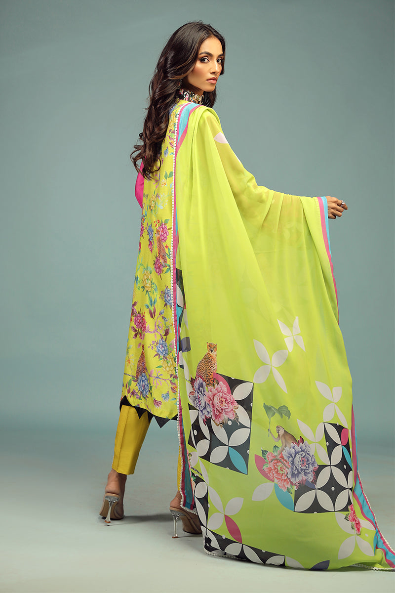 Wardha Saleem | Luxury Pret Traditional Wear | SHIKARGAH SHIRT WITH DUPATTA ( 2 PC) by Wardha Saleem - Designer Dress - Type: Ladies Clothes - Available at Libayah - 100% Original