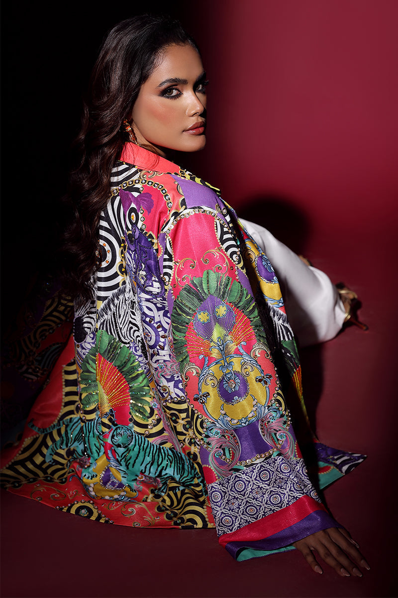 Wardha Saleem | Luxury Pret Fusion Wear | SAFARI JACKET WITH JUMPSUIT (2PC) by Wardha Saleem - Designer Dress - Type: Ladies Clothes - Available at Libayah - 100% Original