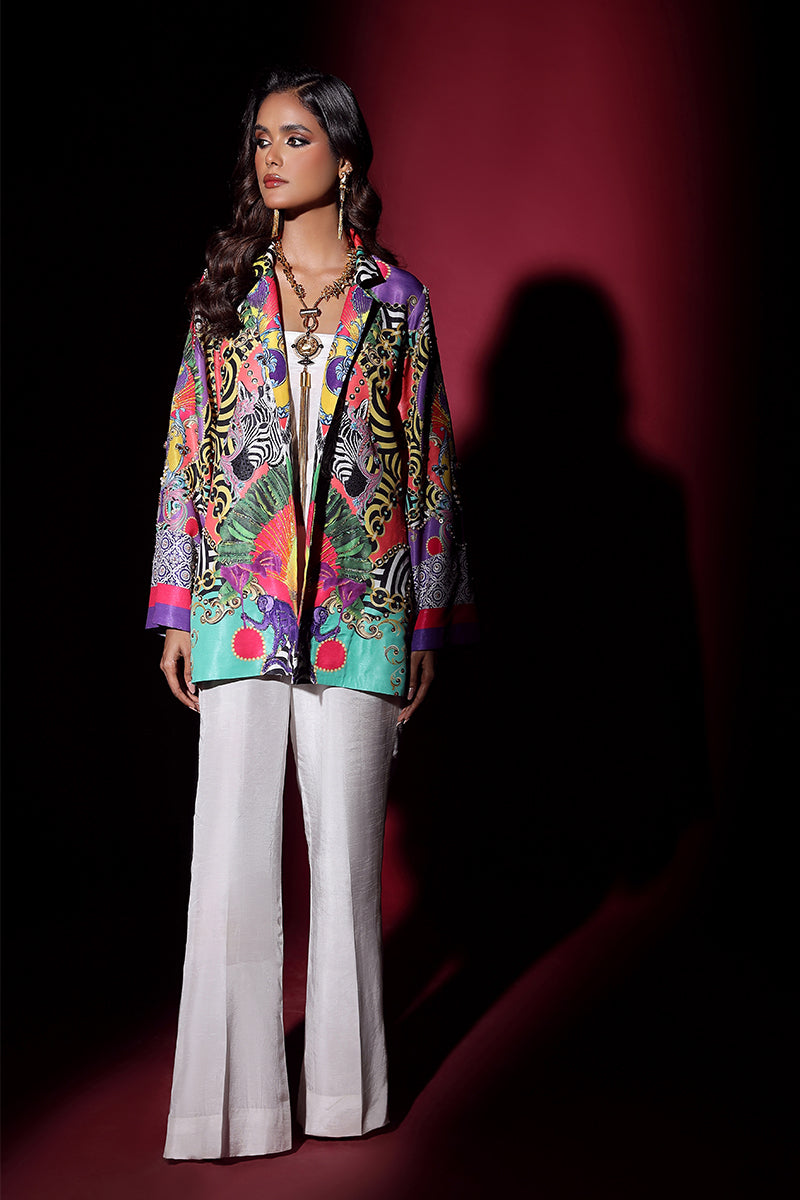 Wardha Saleem | Luxury Pret Fusion Wear | SAFARI JACKET WITH JUMPSUIT (2PC) by Wardha Saleem - Designer Dress - Type: Ladies Clothes - Available at Libayah - 100% Original