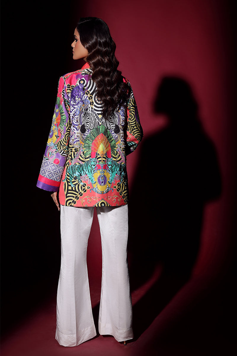 Wardha Saleem | Luxury Pret Fusion Wear | SAFARI JACKET WITH JUMPSUIT (2PC) by Wardha Saleem - Designer Dress - Type: Ladies Clothes - Available at Libayah - 100% Original