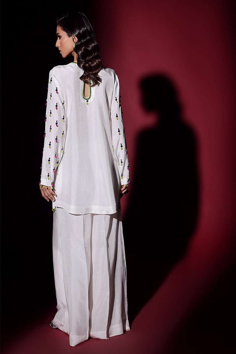 Wardha Saleem | Luxury Pret Fusion Wear | LUXURA (WHITE) CORD-SET (2PC) by Wardha Saleem - Designer Dress - Type: Ladies Clothes - Available at Libayah - 100% Original