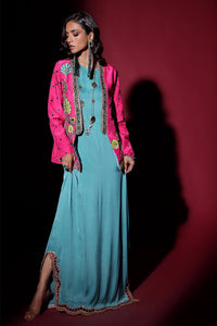 Wardha Saleem | Luxury Pret Fusion Wear | IVY JACKET WITH DRAPE (2PC) by Wardha Saleem - Designer Dress - Type: Ladies Clothes - Available at Libayah - 100% Original