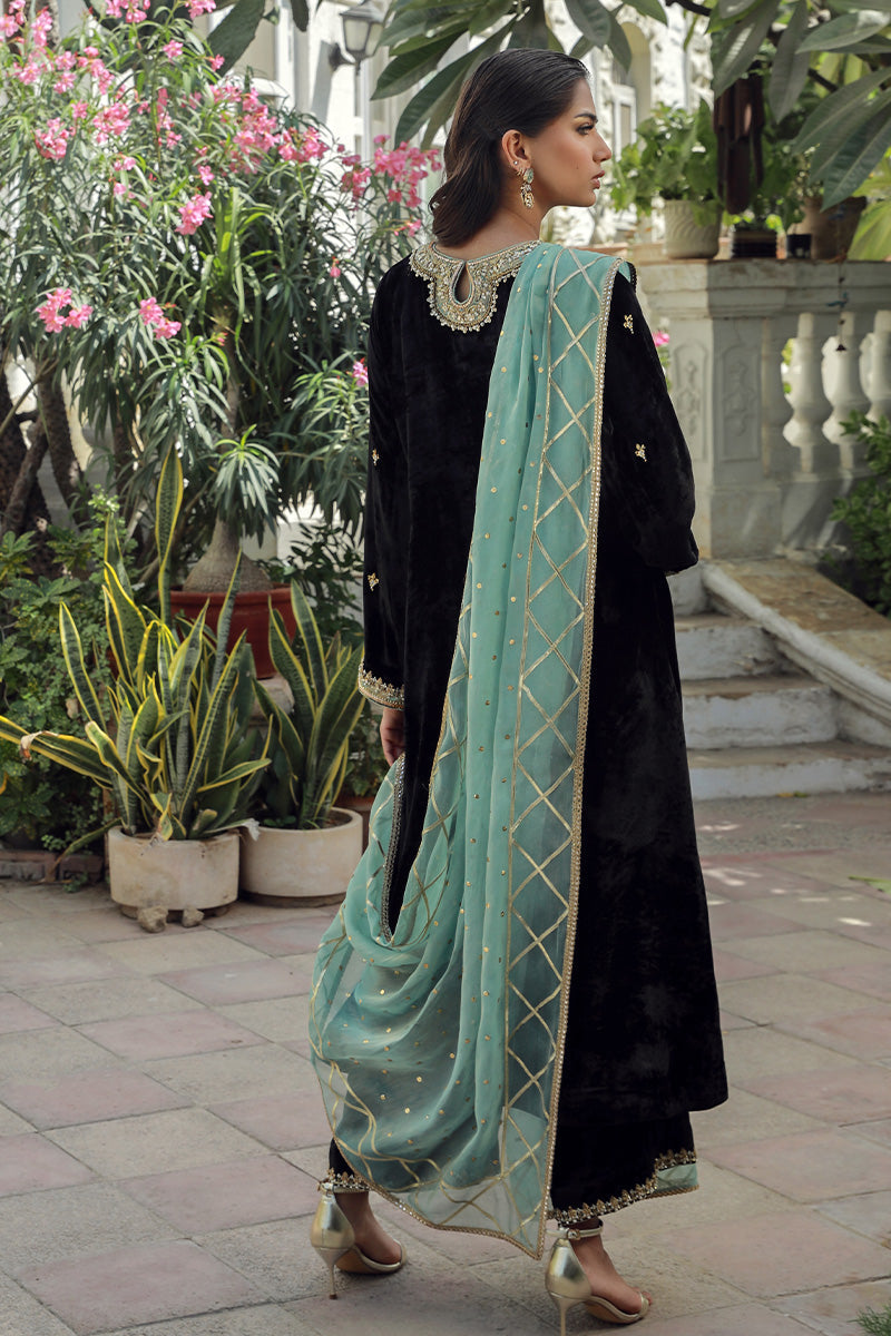 Sana Abbas | Velvet Formals | BLACK JADE by Sana Abbas - Designer Dress - Type: Ladies Clothes - Available at Libayah - 100% Original