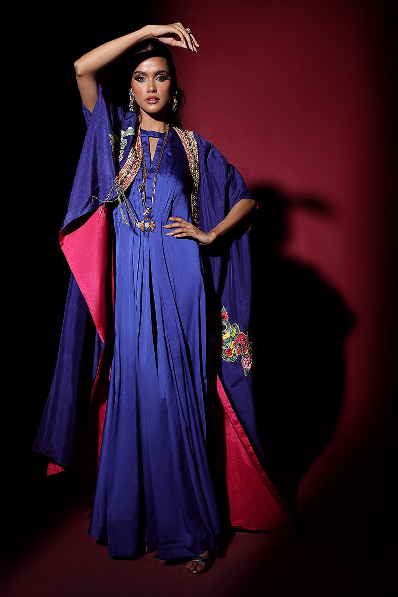 Wardha Saleem | Luxury Pret Fusion Wear | NOVA CAPE WITH DRAPE (2PC) by Wardha Saleem - Designer Dress - Type: Ladies Clothes - Available at Libayah - 100% Original