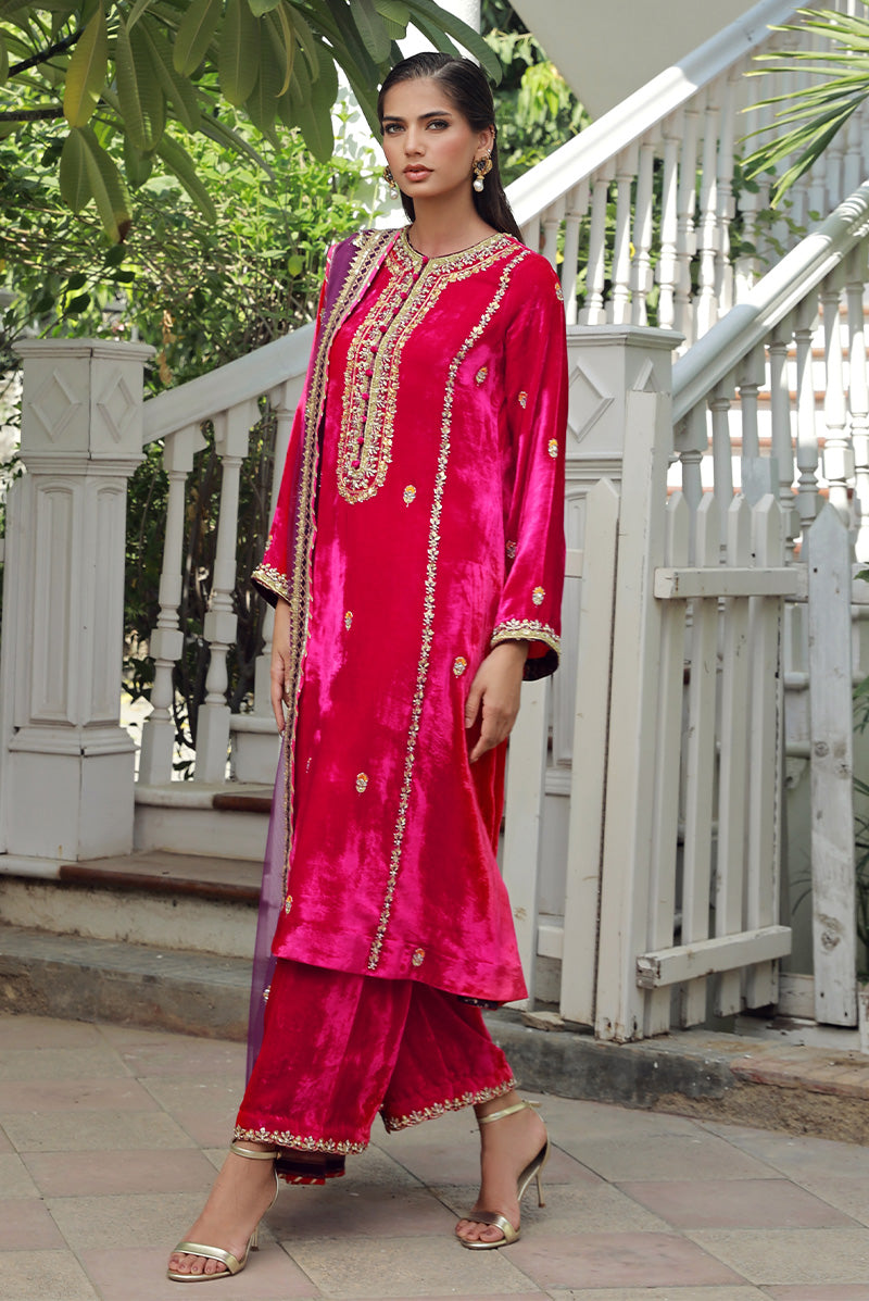 Sana Abbas | Velvet Formals | RUBY by Sana Abbas - Designer Dress - Type: Ladies Clothes - Available at Libayah - 100% Original