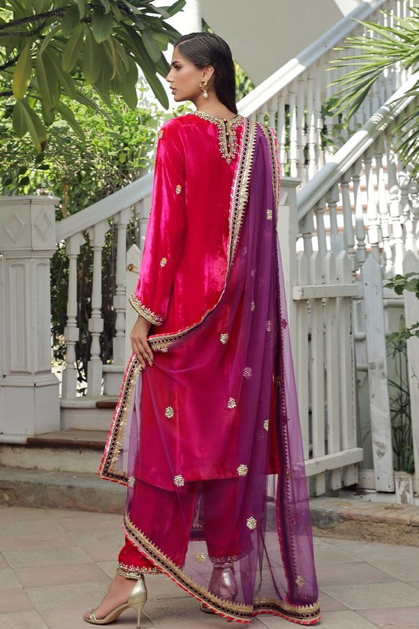Sana Abbas | Velvet Formals | RUBY by Sana Abbas - Designer Dress - Type: Ladies Clothes - Available at Libayah - 100% Original