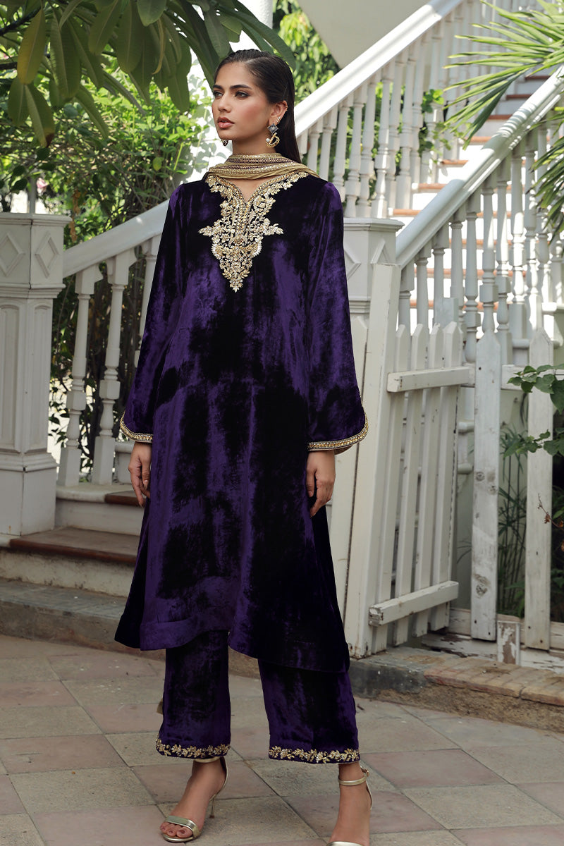 Sana Abbas | Velvet Formals | KANZITE by Sana Abbas - Designer Dress - Type: Ladies Clothes - Available at Libayah - 100% Original