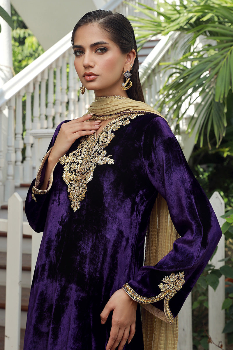 Sana Abbas | Velvet Formals | KANZITE by Sana Abbas - Designer Dress - Type: Ladies Clothes - Available at Libayah - 100% Original