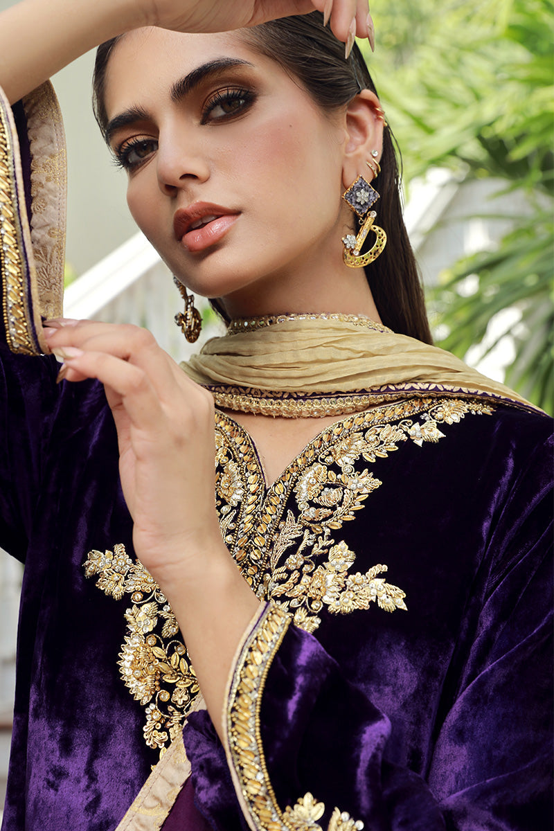 Sana Abbas | Velvet Formals | KANZITE by Sana Abbas - Designer Dress - Type: Ladies Clothes - Available at Libayah - 100% Original