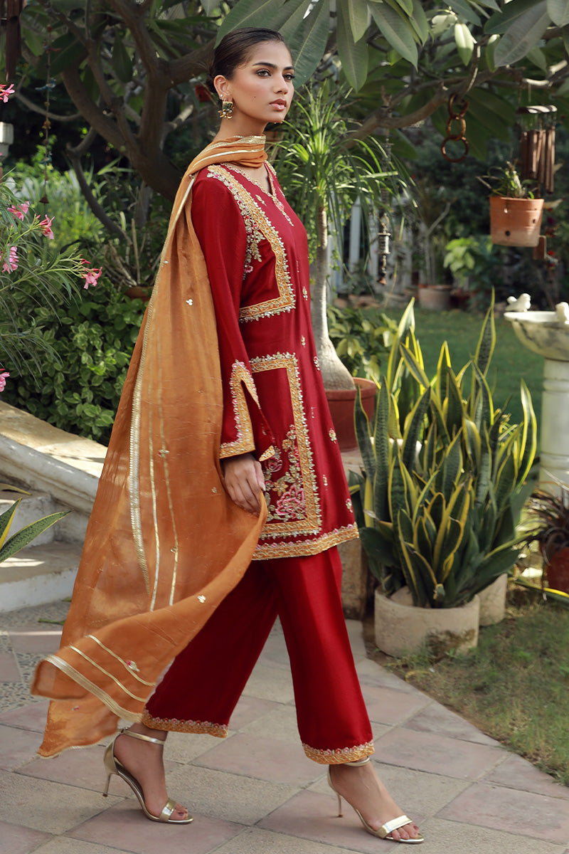 Sana Abbas | Velvet Formals | TOPAZ by Sana Abbas - Designer Dress - Type: Ladies Clothes - Available at Libayah - 100% Original