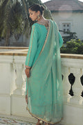 Sana Abbas | Velvet Formals | AQUAMARINE by Sana Abbas - Designer Dress - Type: Ladies Clothes - Available at Libayah - 100% Original