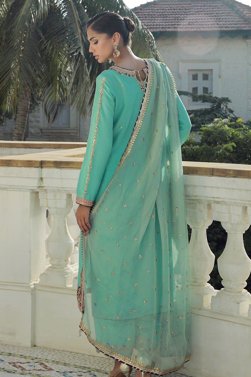 Sana Abbas | Velvet Formals | AQUAMARINE by Sana Abbas - Designer Dress - Type: Ladies Clothes - Available at Libayah - 100% Original