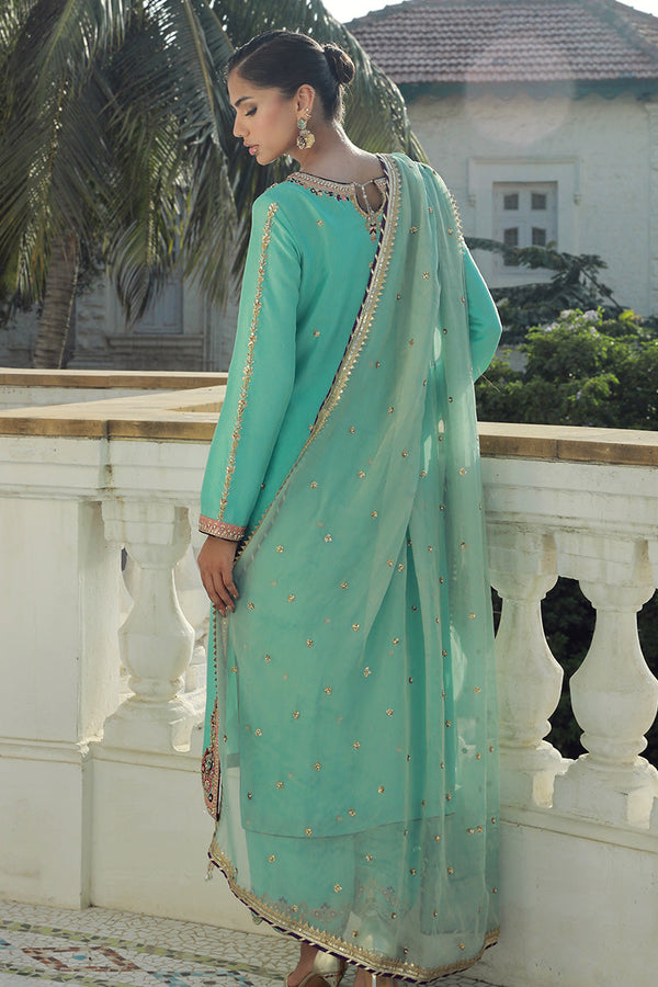 Sana Abbas | Velvet Formals | AQUAMARINE by Sana Abbas - Designer Dress - Type: Ladies Clothes - Available at Libayah - 100% Original