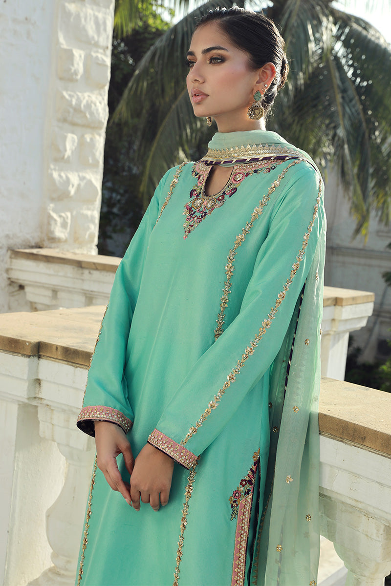 Sana Abbas | Velvet Formals | AQUAMARINE by Sana Abbas - Designer Dress - Type: Ladies Clothes - Available at Libayah - 100% Original