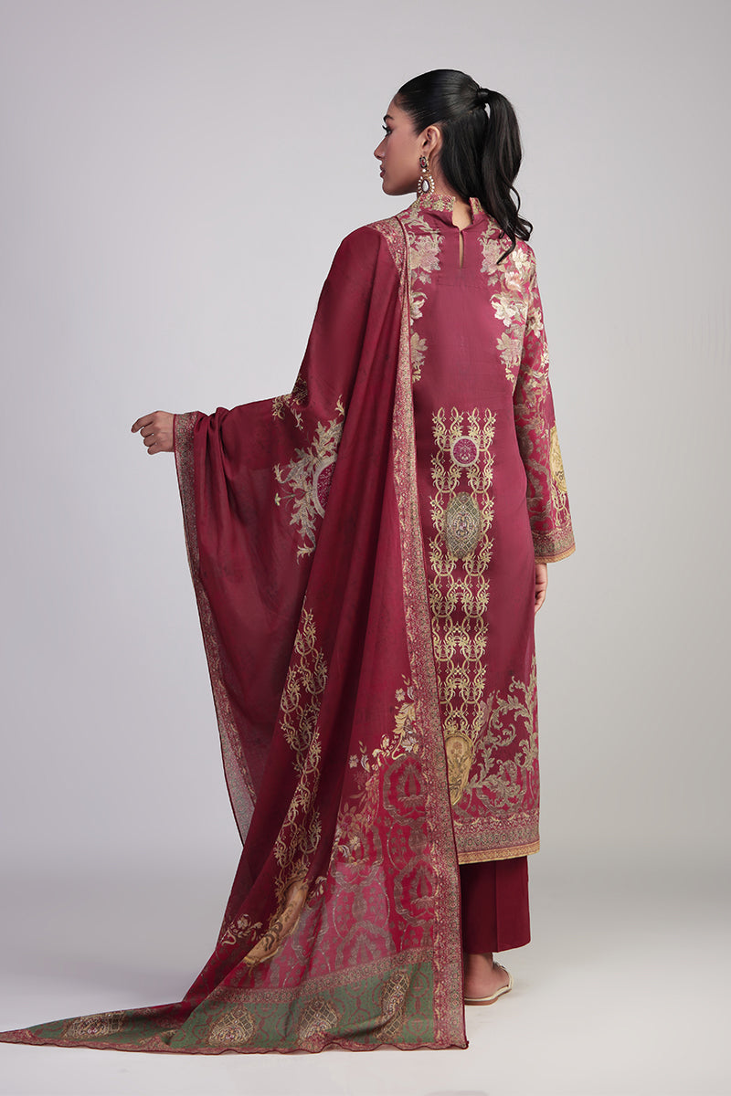 Shamaeel Ansari | Bagh e Bahar Lawn | Surkh Mahal by Shamaeel Ansari - Designer Dress  - Type : Ladies Clothes - Available at Libayah - 100% Original 
