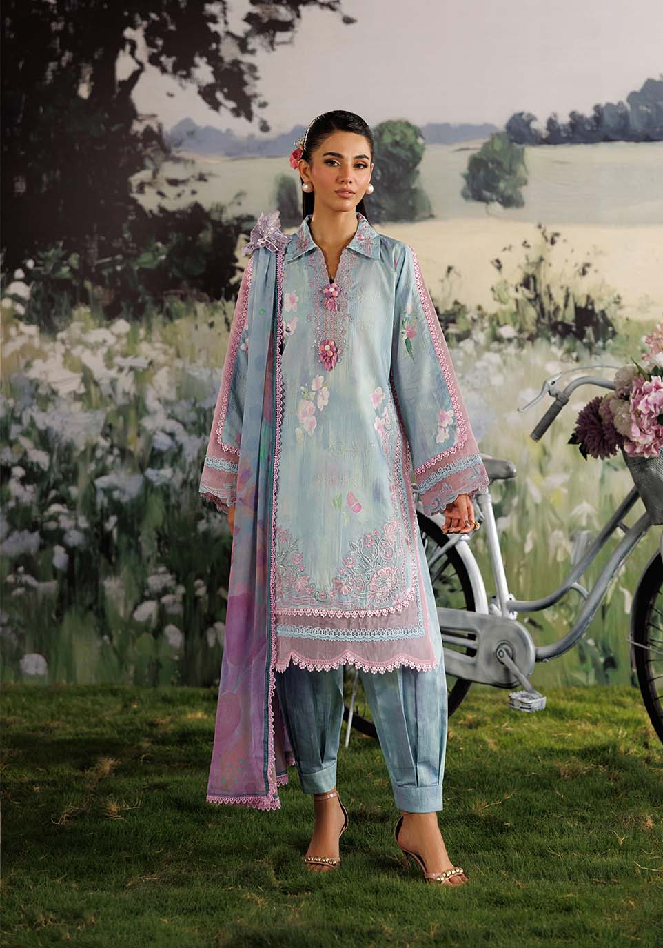 Zarqash | RimJhim The Moonsoon Edit 26 | SHABNAM ZQ001 by Zarqash - Designer Dress  - Type : Ladies Clothes - Available at Libayah - 100% Original 