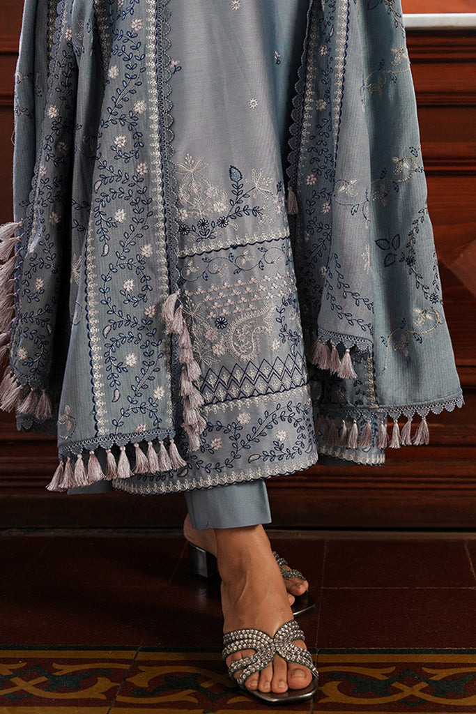 Cross Stitch | Satin De Luxe | SERENITY BLUE by Cross Stitch - Designer Dress - Type: Luxury - Available at Libayah - 100% Original