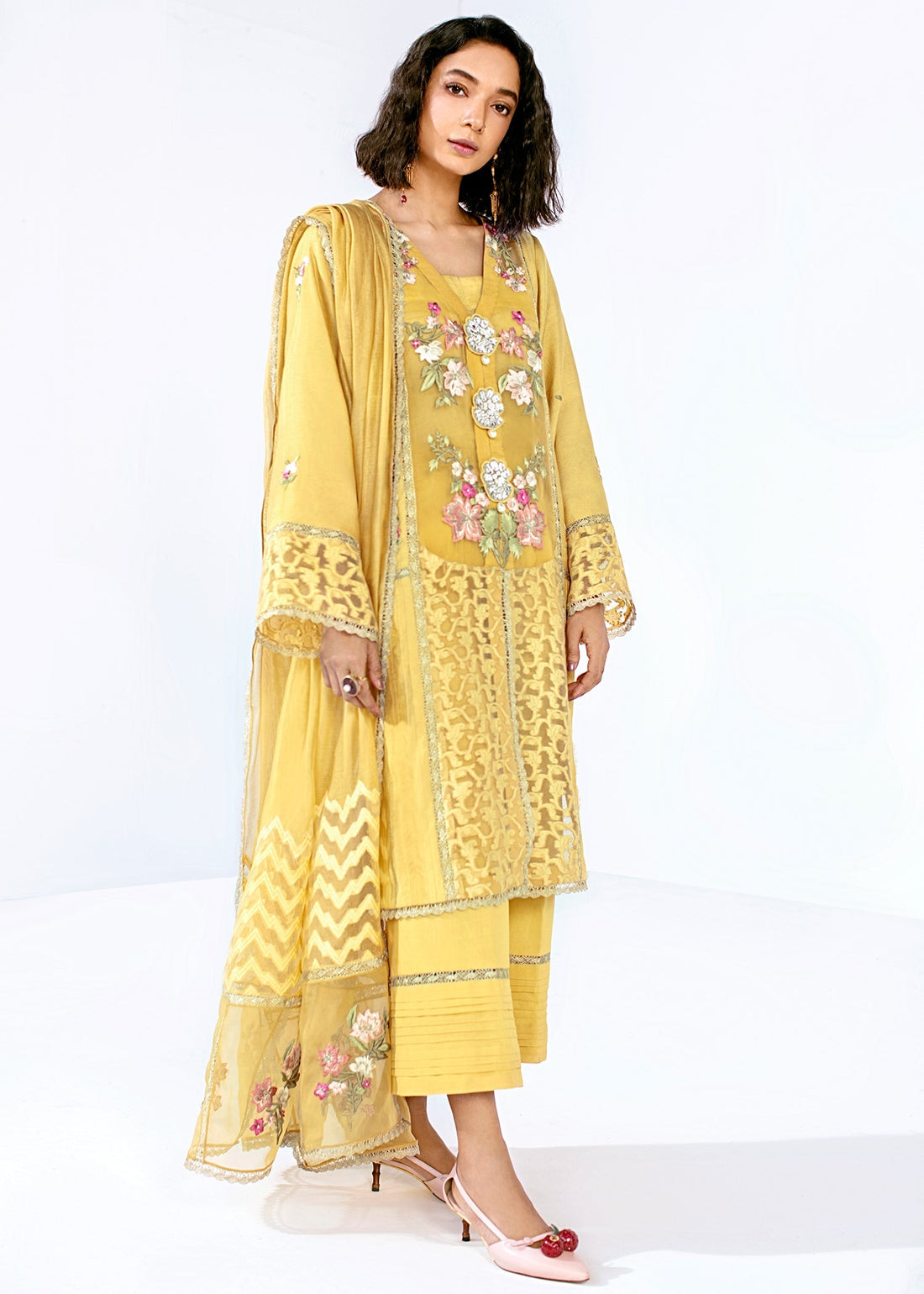 Saira Shakira | Luxury Pret | Dusty bloom by Saira Shakira - Designer Dress  - Type : Ladies Clothes - Available at Libayah - 100% Original 