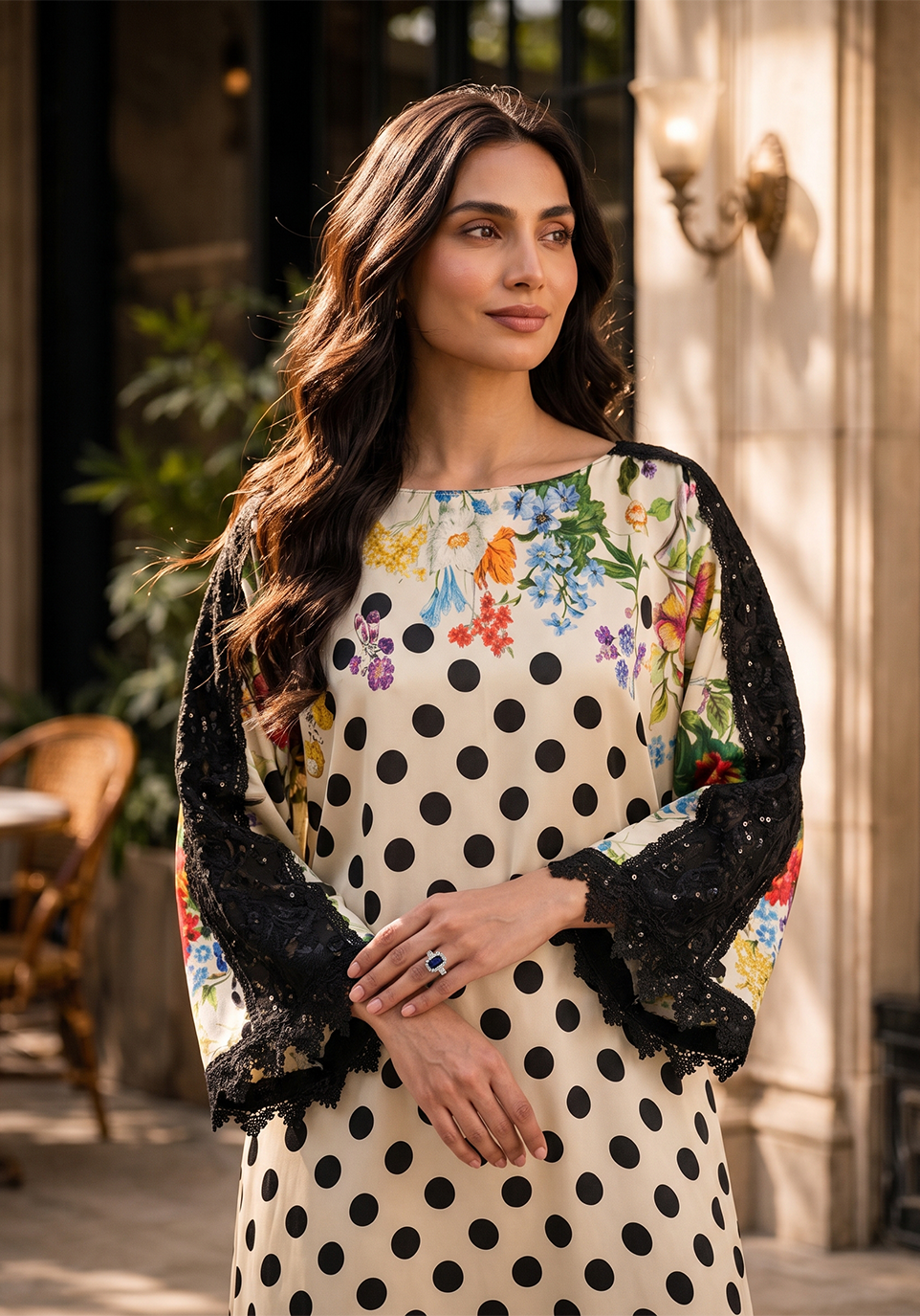 Zarqash | Silk Edit 26 | Polka Botanique by Zarqash - Designer Dress  - Type : Ladies Clothes - Available at Libayah - 100% Original 