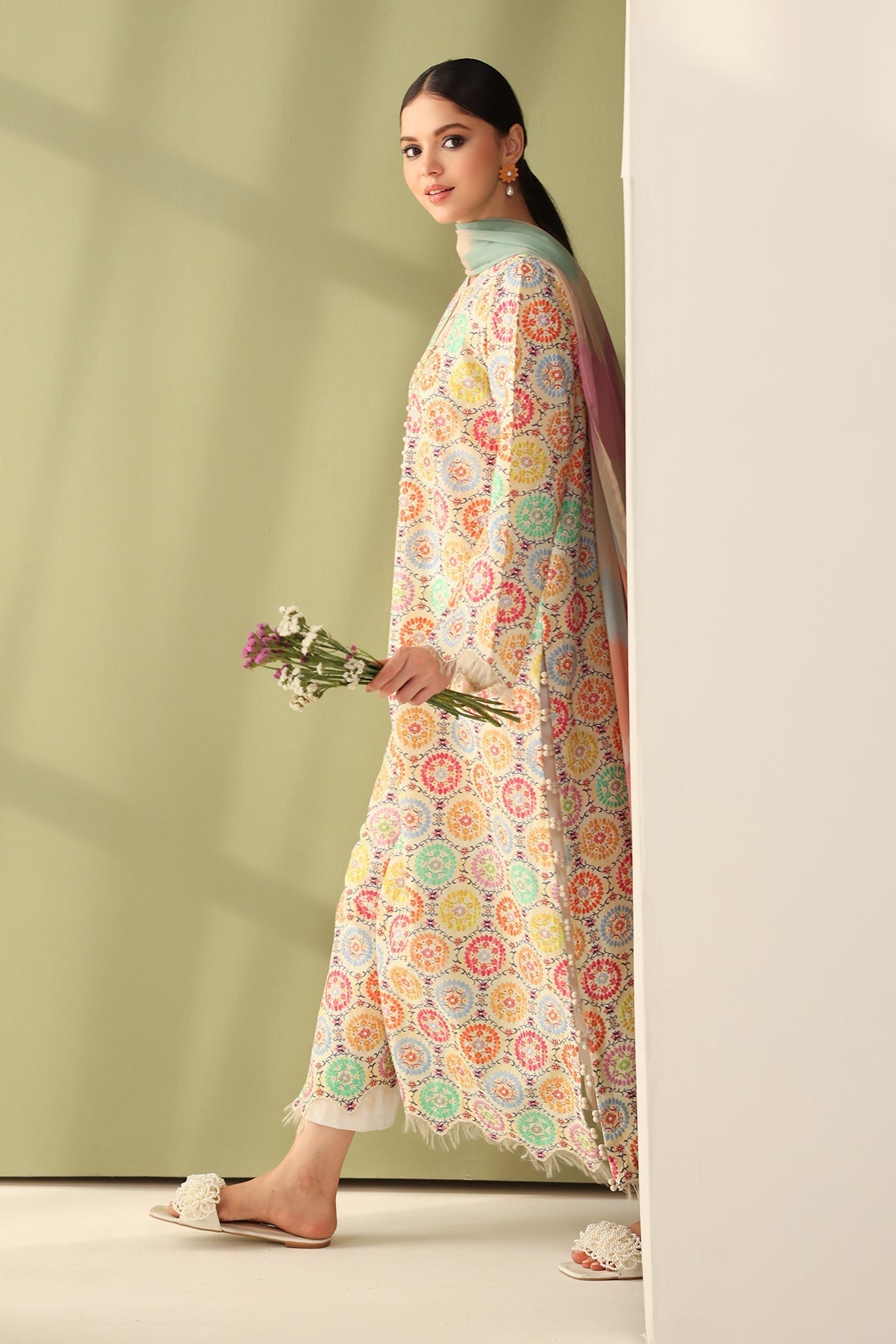 Baroque | Eid Printique | EMBROIDERED PRINTED LAWN UF-4178 by Baroque - Designer Dress - Type: Ladies Clothes - Available at Libayah - 100% Original