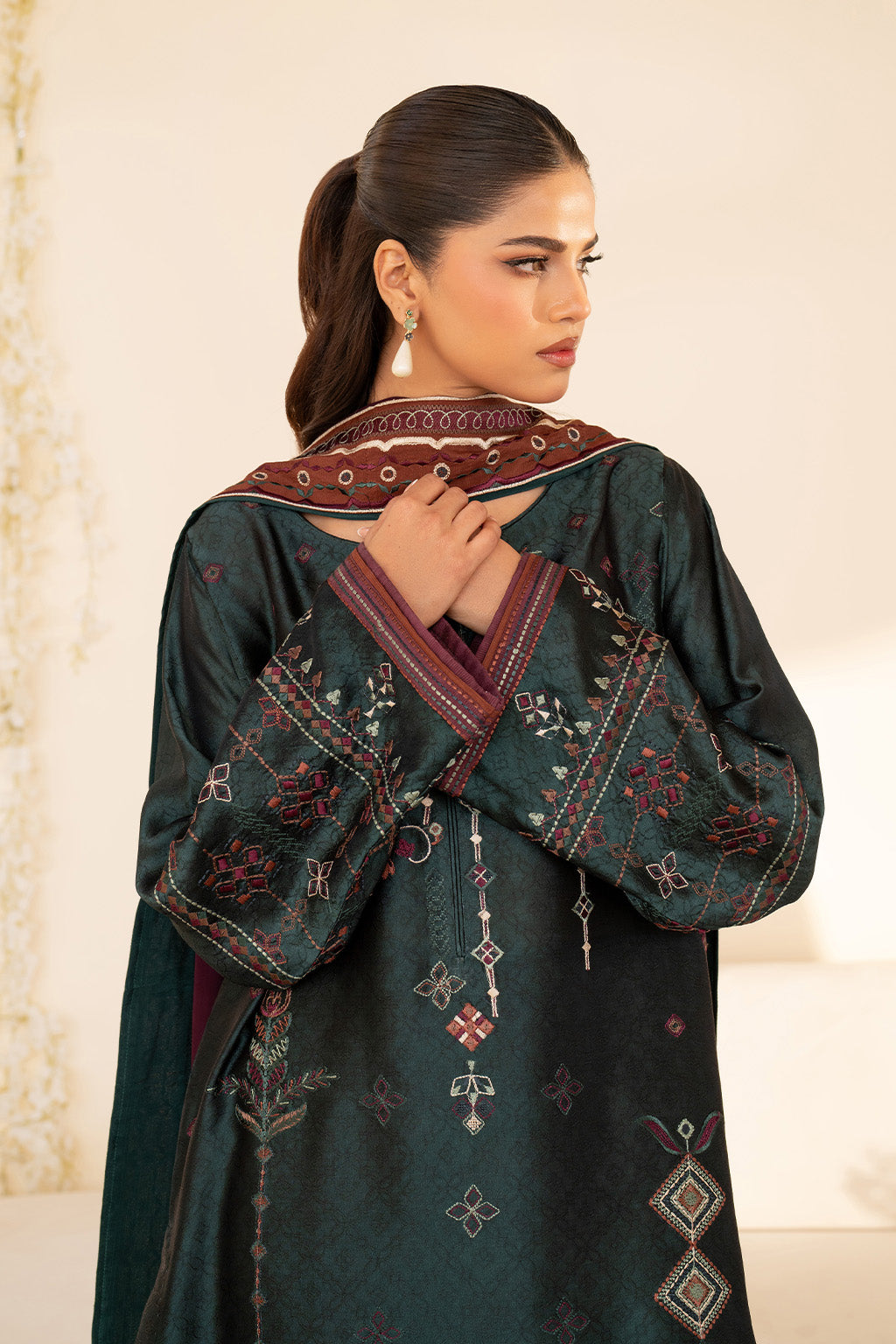 Iznik | Festive Formal | UE-435 Embroidered Pure silk by Iznik - Designer Dress  - Type : Ladies Clothes - Available at Libayah - 100% Original 