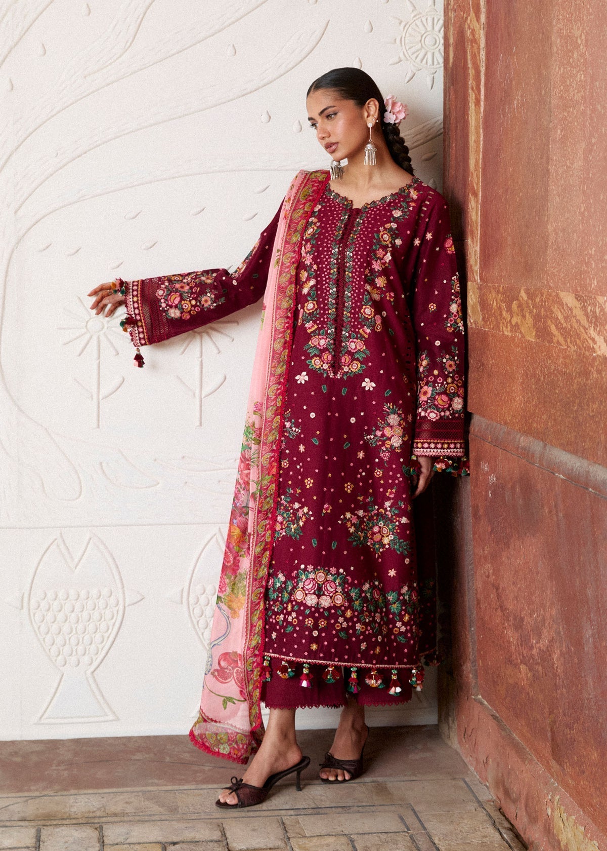 Hussain Rehar | Zan SS26 | Kestane by Hussain Rehar - Designer Dress  - Type : Ladies Clothes - Available at Libayah - 100% Original 