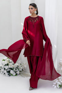 Chic Ophicial | Aarzu Luxe Pret | Ruby Veil by Chic Ophicial - Designer Dress  - Type : Ladies Clothes - Available at Libayah - 100% Original 