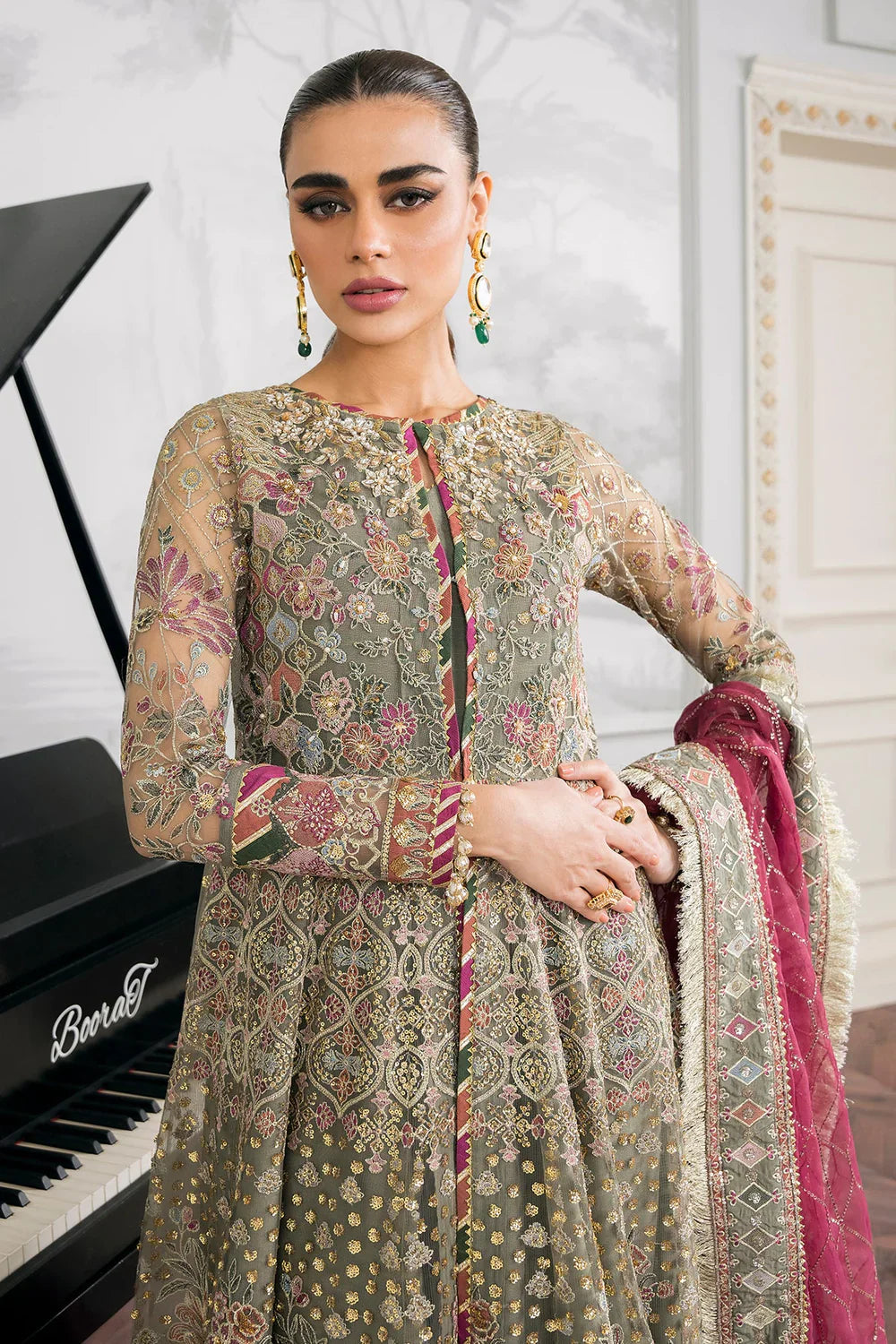 Baroque | Chantelle Embroidered Collection | CH12-02 by Baroque - Designer Dress - Type: Ladies Clothes - Available at Libayah - 100% Original