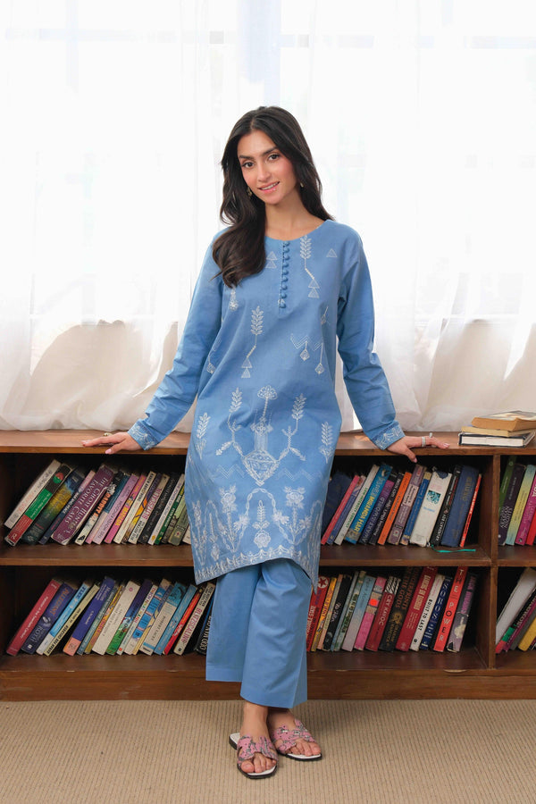 Noor by Saadia Asad | Noor Pret 25 | D5 - Blue Miraj by Noor by Saadia Asad - Designer Dress  - Type : Ladies Clothes - Available at Libayah - 100% Original 