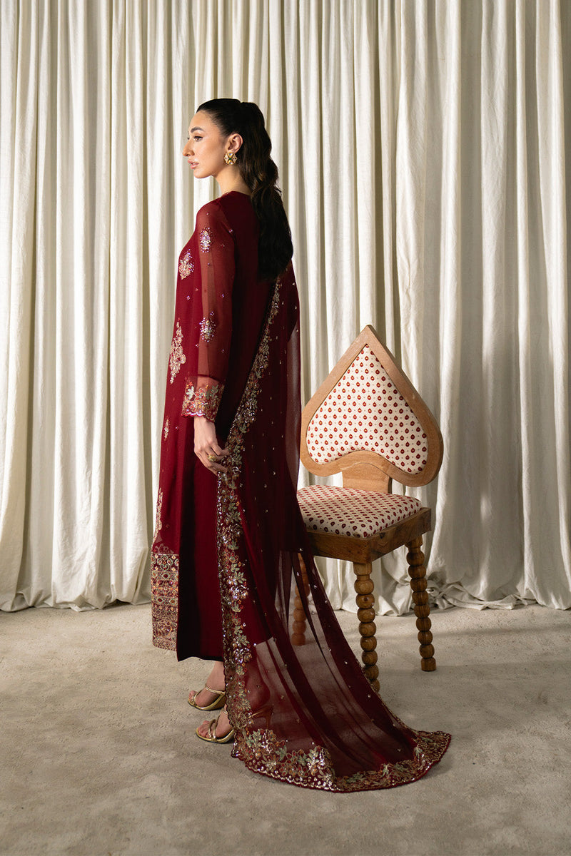 Neeshay | Ready to Wear Chiffon | RTW-CHFN-05 Red by Neeshay - Designer Dress  - Type : Ladies Clothes - Available at Libayah - 100% Original 