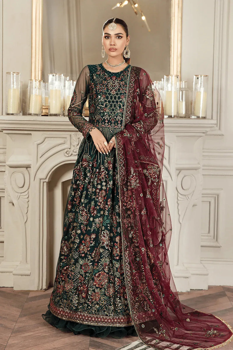 Zarif | Mehroz Formals | PINE GREEN by Zarif - Designer Dress - Type: Ladies Clothes - Available at Libayah - 100% Original