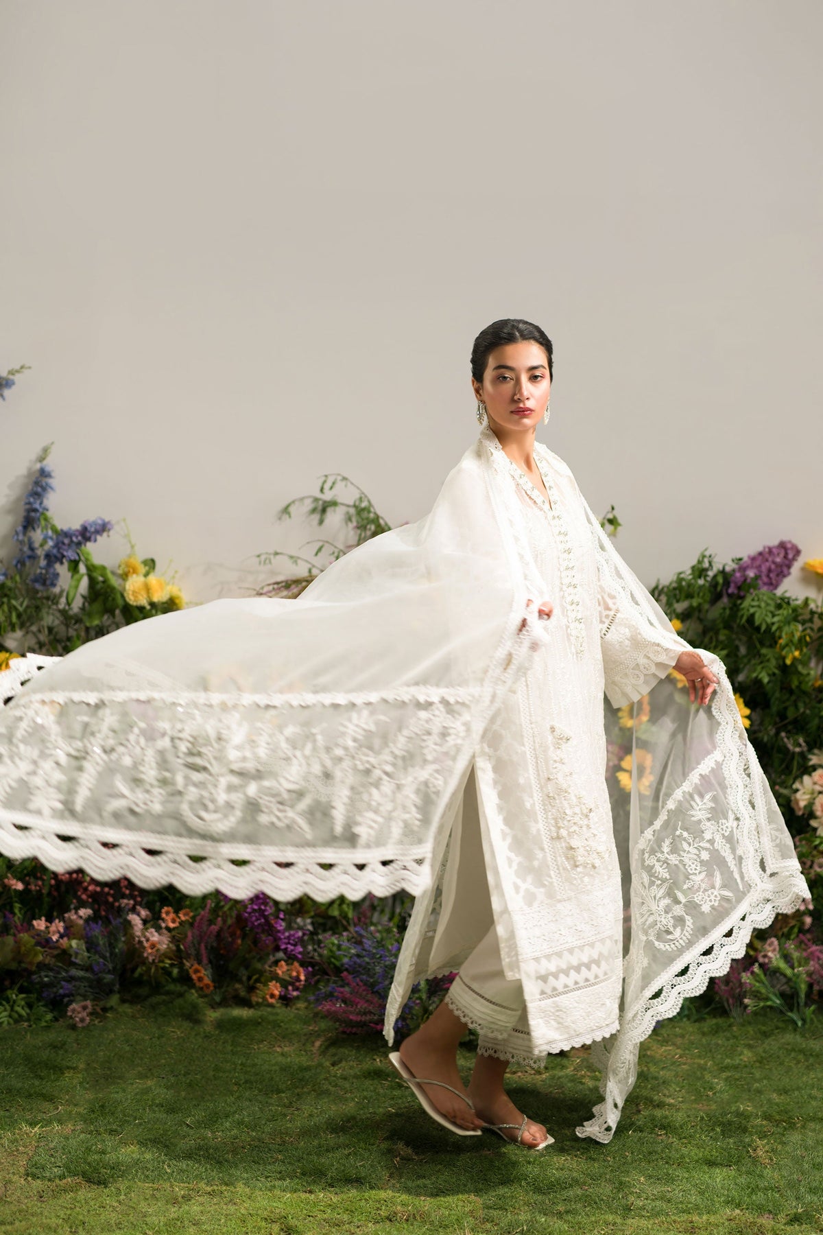 Ammara Khan | Lily Luxury Formals 24 | CLASSIC PEARL (D-01) by Ammara Khan - Designer Dress - Type: Ladies Clothes - Available at Libayah - 100% Original