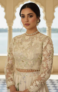 Threads and Motifs | Formal Outfits | Blouse With Jacket And Printed Lehenga