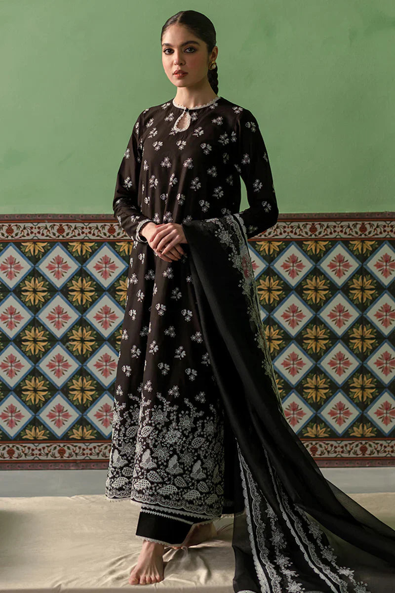 Cross Stitch | Chikankari Lawn | DUSKY SABLE