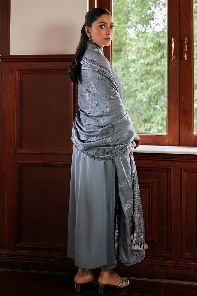 Cross Stitch | Satin De Luxe | SERENITY BLUE by Cross Stitch - Designer Dress - Type: Luxury - Available at Libayah - 100% Original