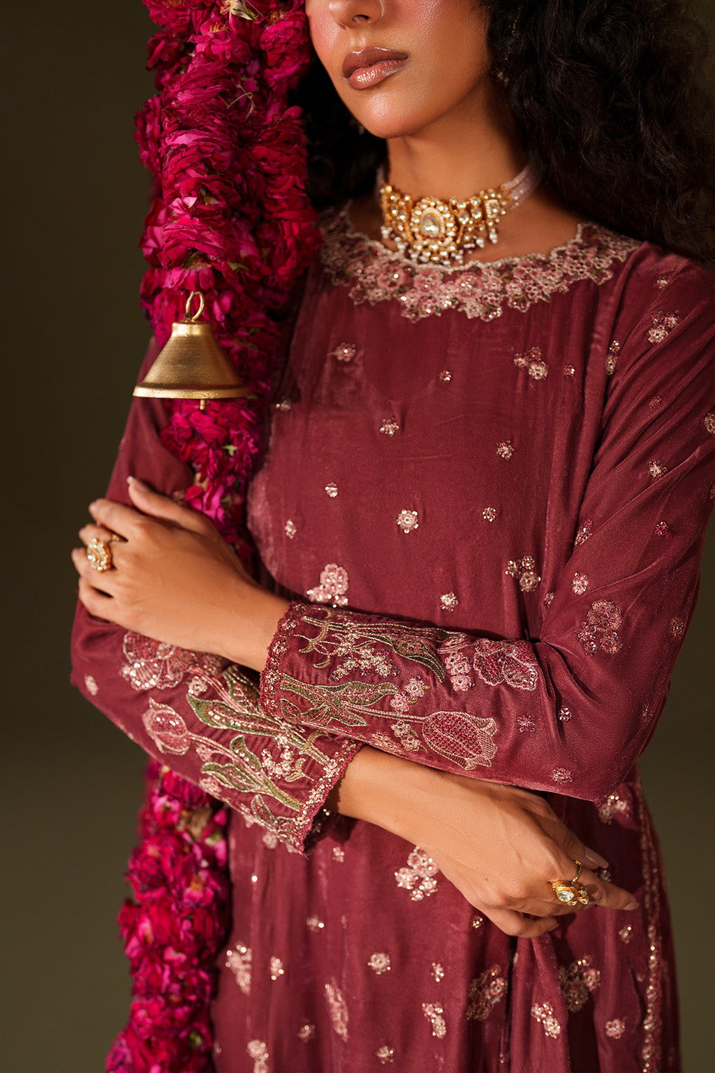 Iznik | Velvet 25 | IV-75 Embroidered Velvet by Iznik - Designer Dress - Type : Ladies Clothes - Available at Libayah - 100% Original 