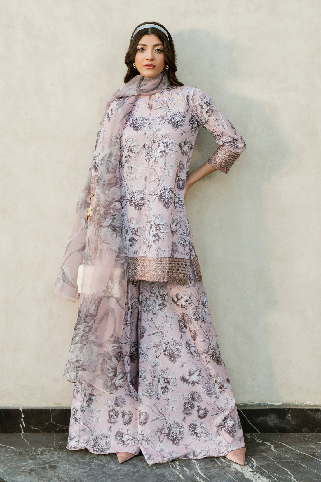 Fahad Hussayn | Lawn Banger | Allium Bloom by Erum Khan - Designer Dress - Type: Ladies Clothes - Available at Libayah - 100% Original