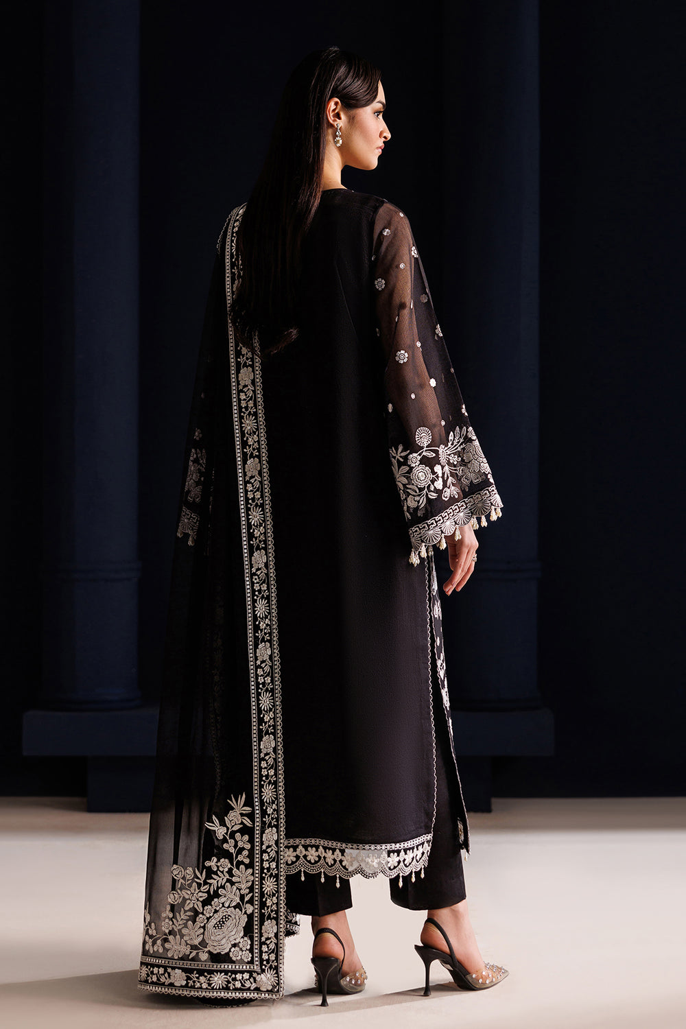 Baroque | Formals Collection | EMBROIDERED COTTON NET UF-4441 by Baroque - Designer Dress  - Type : Ladies Clothes - Available at Libayah - 100% Original 