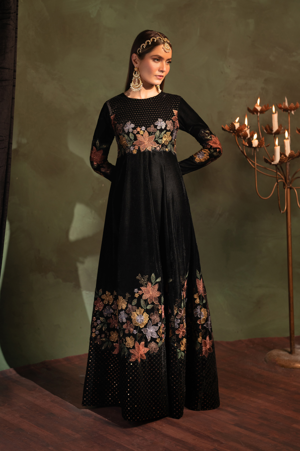 Iznik | Velvet 25 | IV-52 Embroidered Velvet by Iznik - Designer Dress - Type : Ladies Clothes - Available at Libayah - 100% Original 