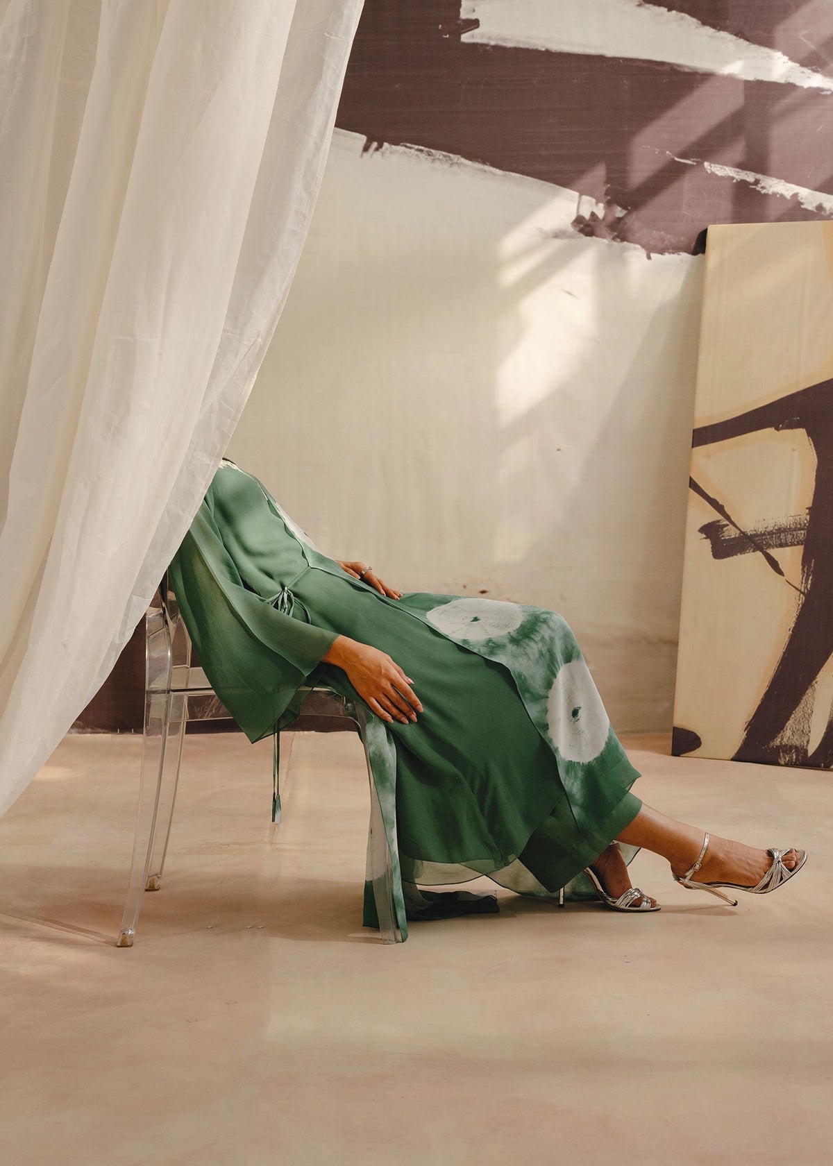 Mahgul | Eye of Cemal | Olive Sun by Mahgul - Designer Dress - Type: Ladies Clothes - Available at Libayah - 100% Original