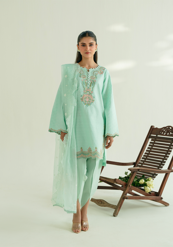 Zarqash | Whispers of Summer | SERENE BLOOM - Designer Dress - Type : Ladies Clothes - Available at Libayah - 100% Original