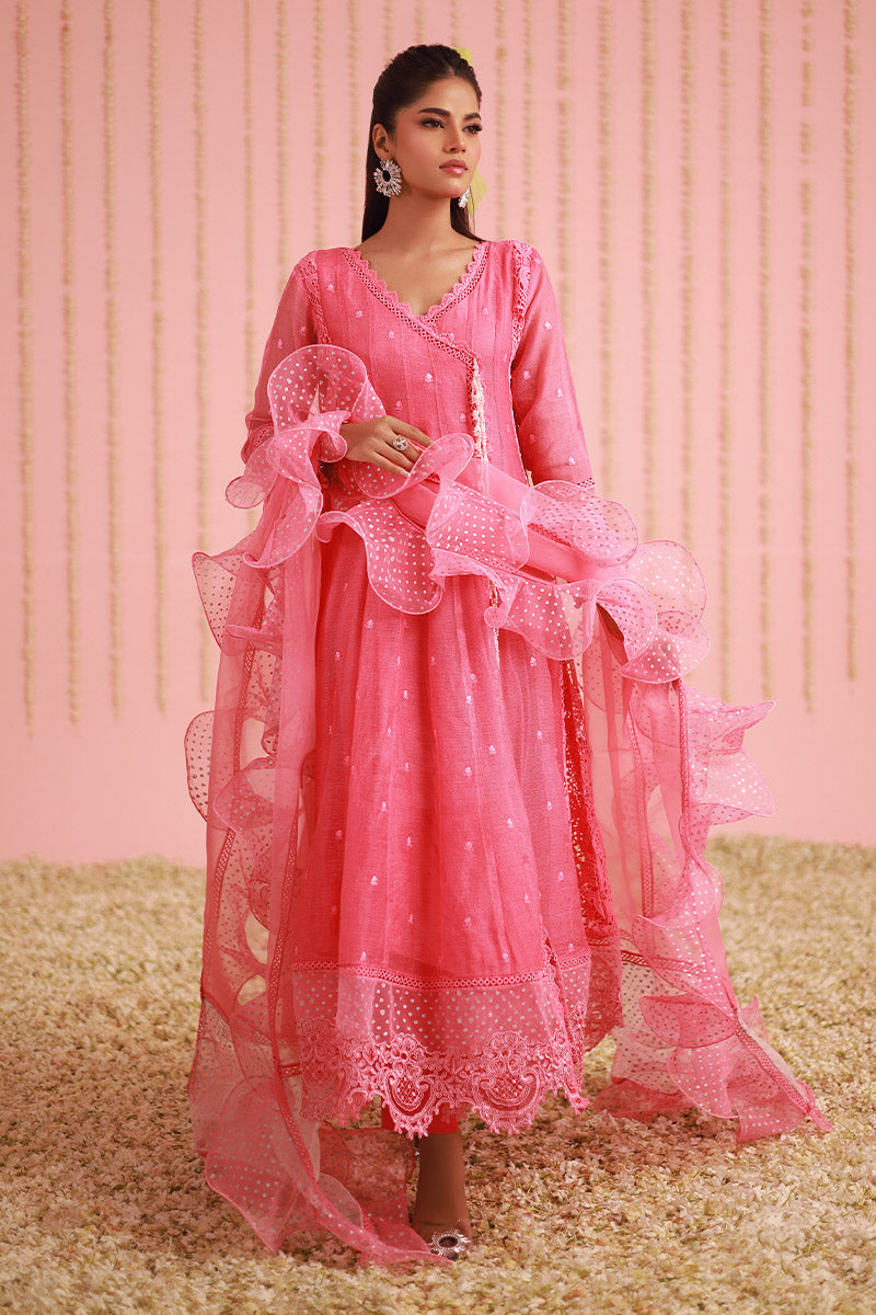 Chic Ophicial | Ruffles Collection | Candy pink Angrakha by Chic Ophicial - Designer Dress - Type: Ladies Clothes - Available at Libayah - 100% Original