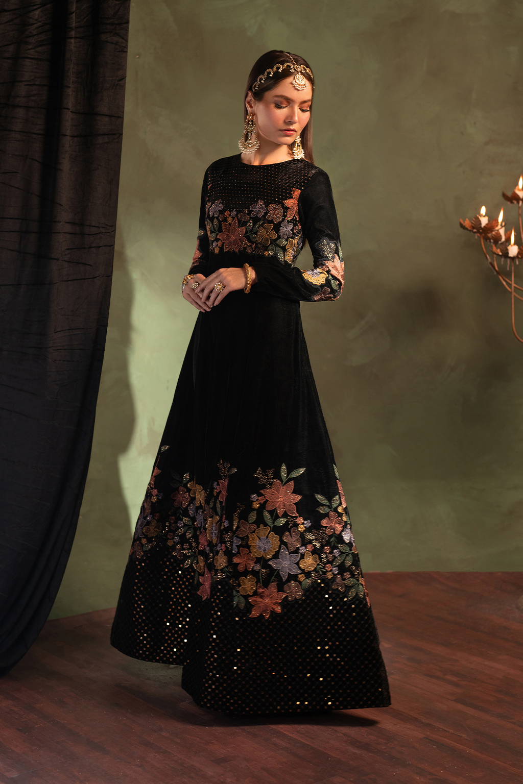 Iznik | Velvet 25 | IV-52 Embroidered Velvet by Iznik - Designer Dress - Type : Ladies Clothes - Available at Libayah - 100% Original 