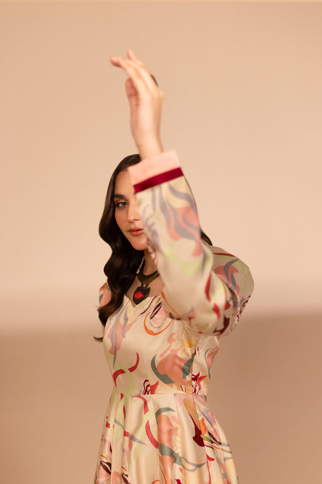 Fozia Khalid | Print Edit | Serephina by Fozia Khalid - Designer Dress - Type: Casuals - Available at Libayah - 100% Original