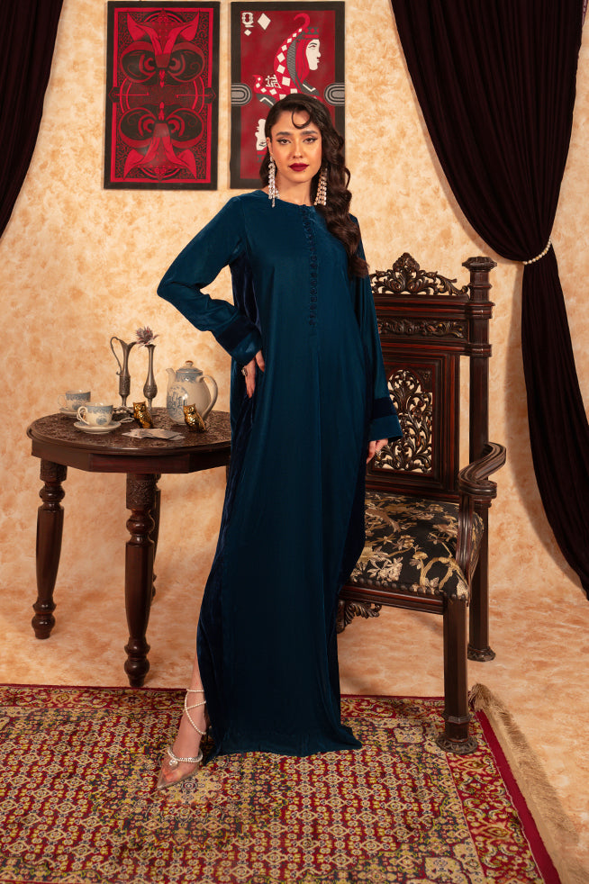 Fozia Khalid | Velvet Deck | Ariana by Fozia Khalid - Designer Dress - Type: Formal - Available at Libayah - 100% Original
